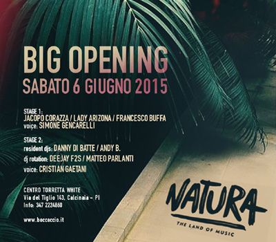 NATURA - BIG OPENING - Boccaccio Club